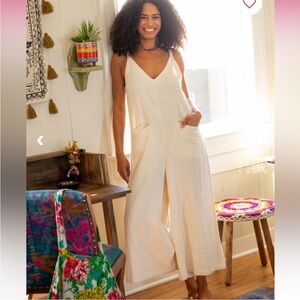 NWT NATURAL LIFE Chelsea jumpsuit bone ivory size medium